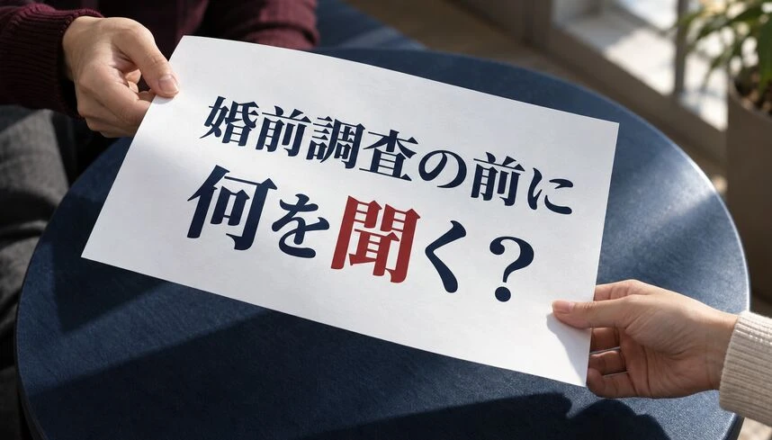 婚前調査の前に本人へ何を聞く？結婚生活の疑問を整理する質問例