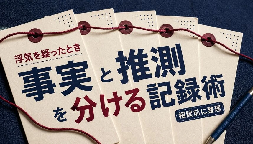 浮気を疑ったときの記録方法｜事実と推測を分ける相談メモ
