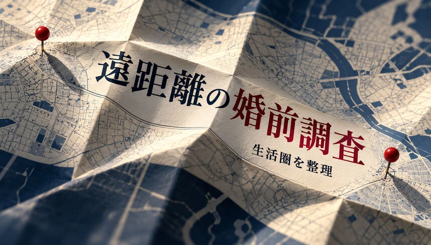 遠距離の婚前調査は何を相談する？生活圏と確認範囲の整理