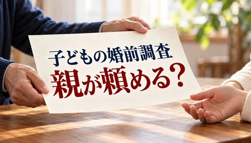 婚前調査は親が頼める？子への説明