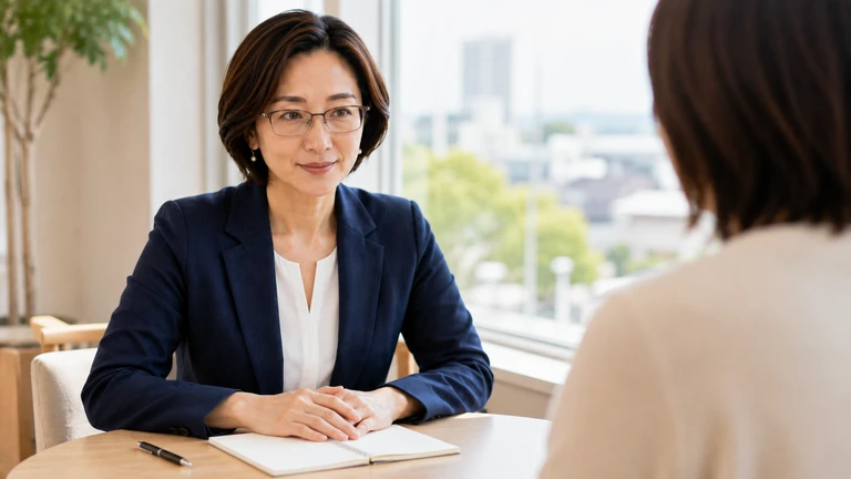 相談者のお話を伺う無料相談の様子