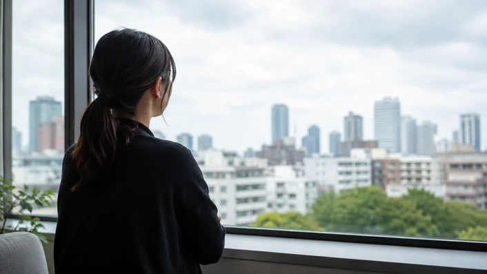 パートナーの行動について考える女性のイメージ