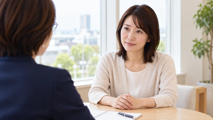 相談内容を整理する様子