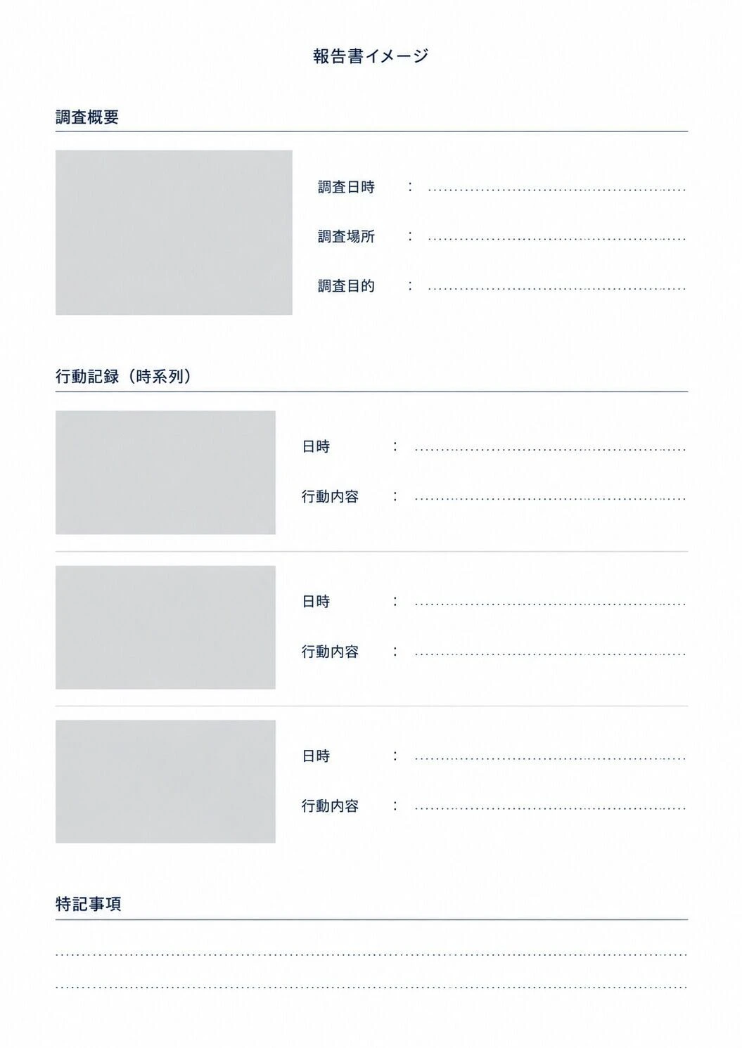 調査報告書のイメージ