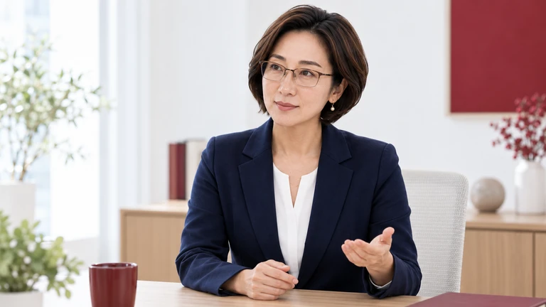 相談者と向き合い、話を聞く女性相談員