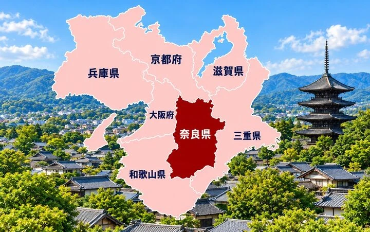 近畿エリアの対応地域を示す地図イメージ